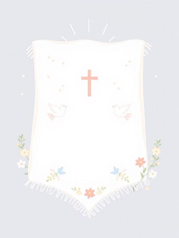 baptism themed baby blanket