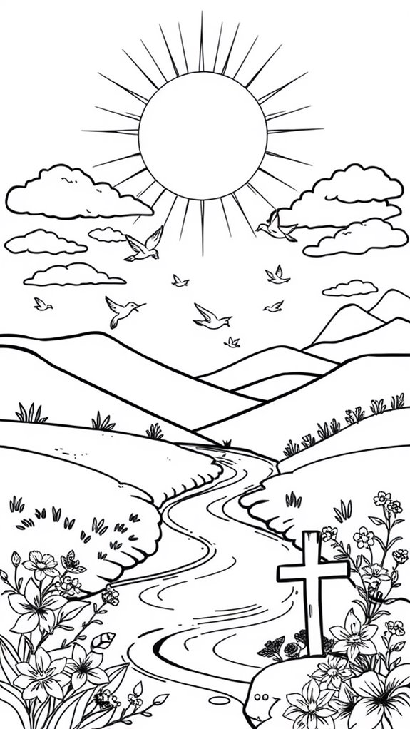 baptism themed coloring page