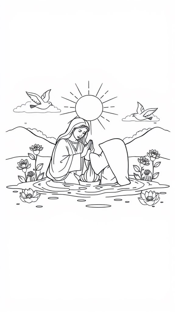 baptism themed coloring page