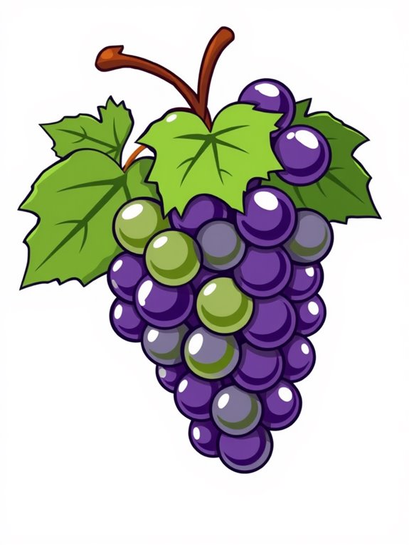 baptism themed grape illustration