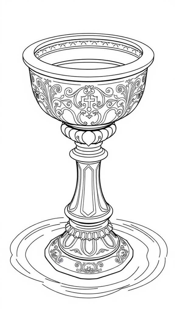 baptismal font coloring activity