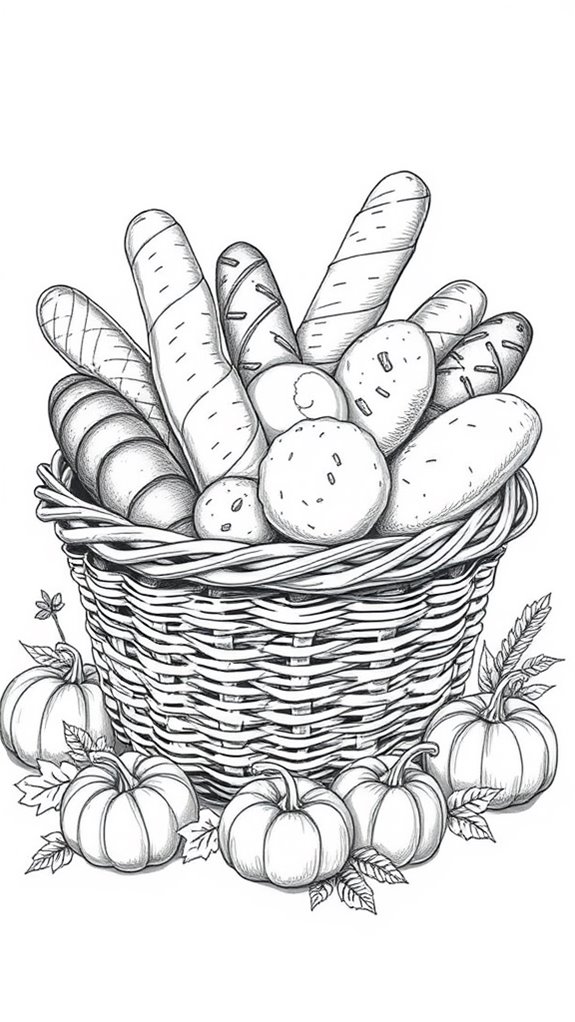 basket filled with bread