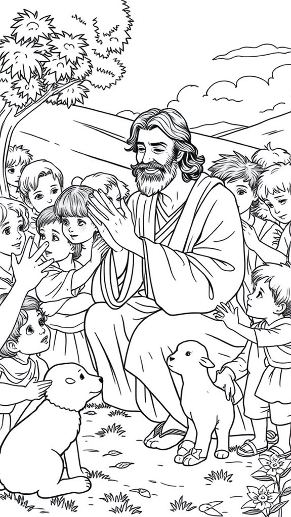 bible scene for coloring