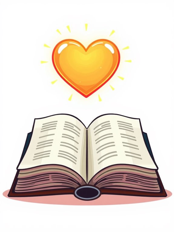 bible with heart illustration