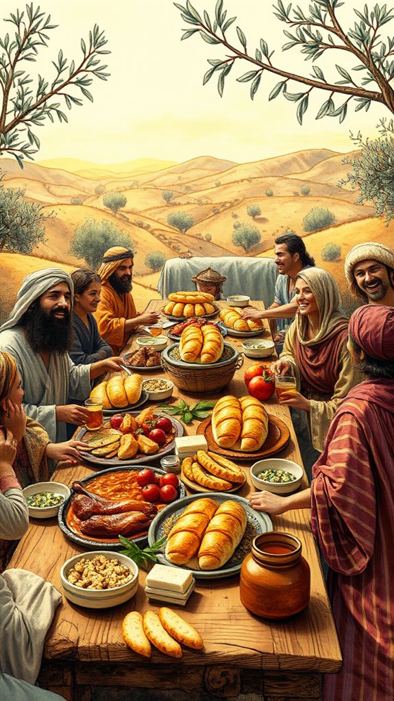 biblical feast celebration scene