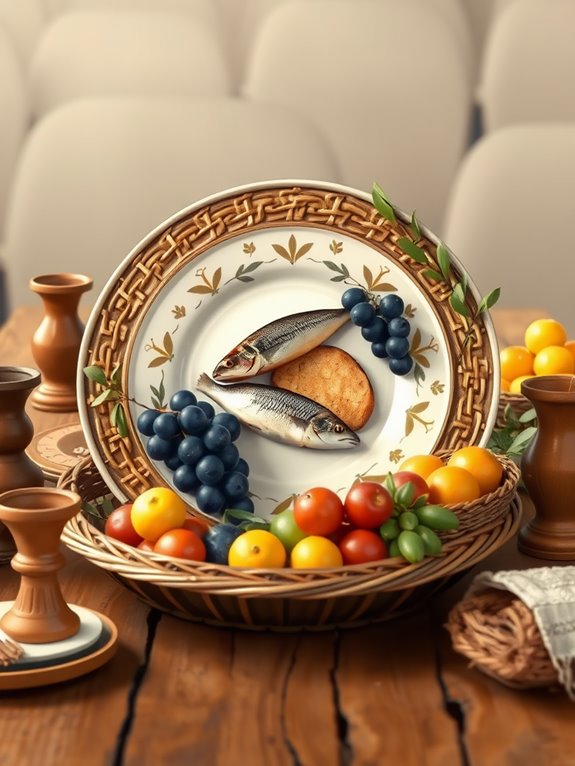 biblical feast ceremonial plate