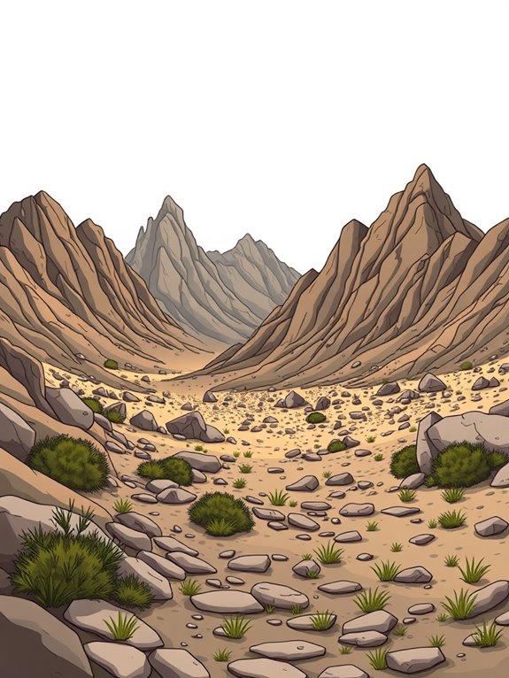 biblical rocky terrain clipart