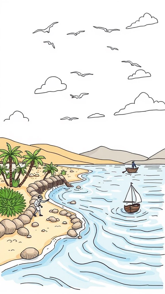 biblical stories illustrated seaside