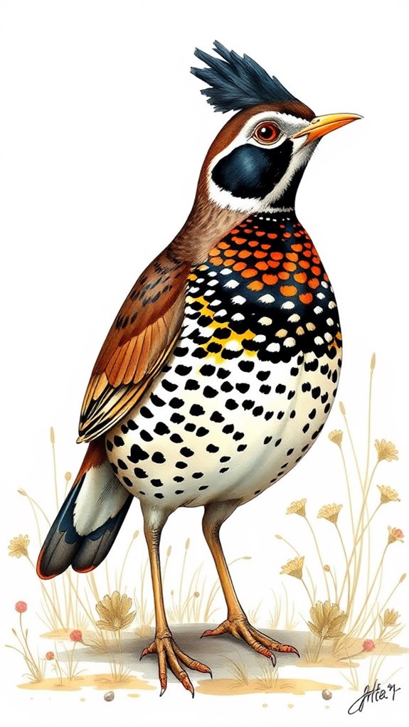 bold and vibrant quail