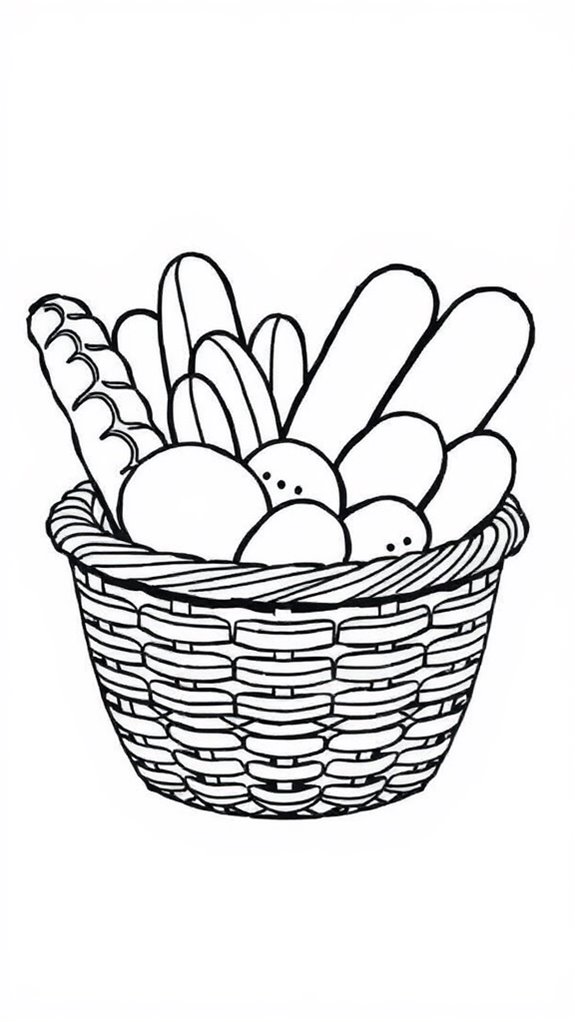 bread basket coloring page