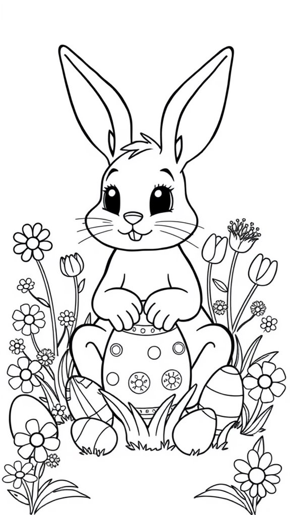 bunny rabbit coloring activity