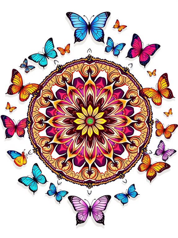 butterflies and scripture mandala