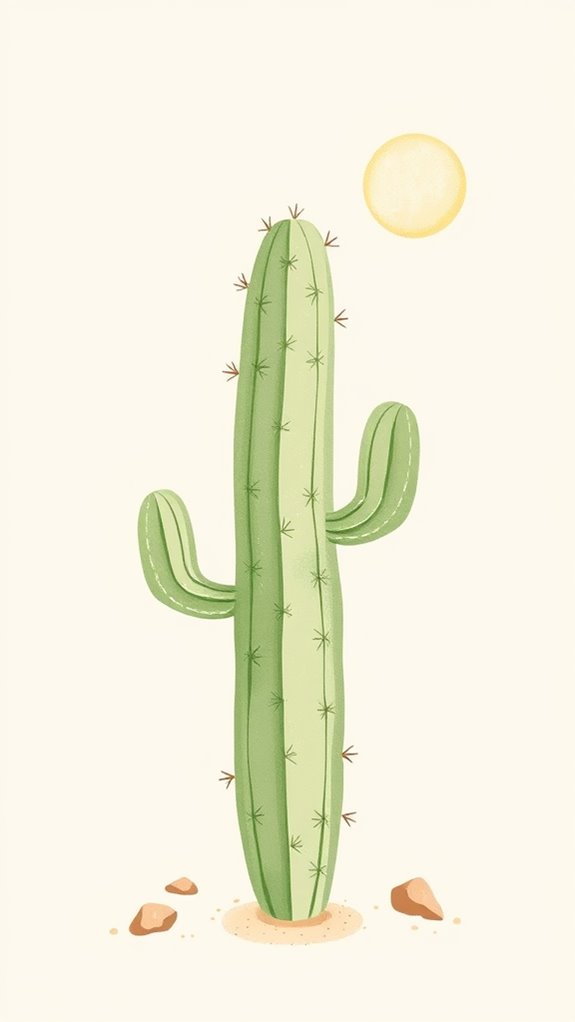 cactus illustration with simplicity