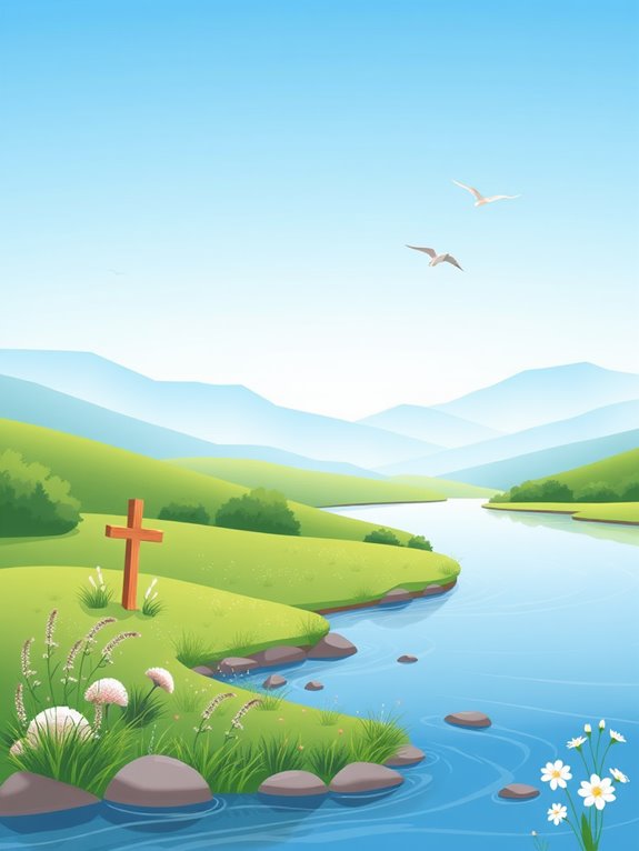 calming psalm illustration artwork