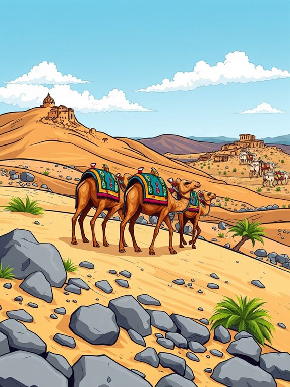 camel caravan clipart image