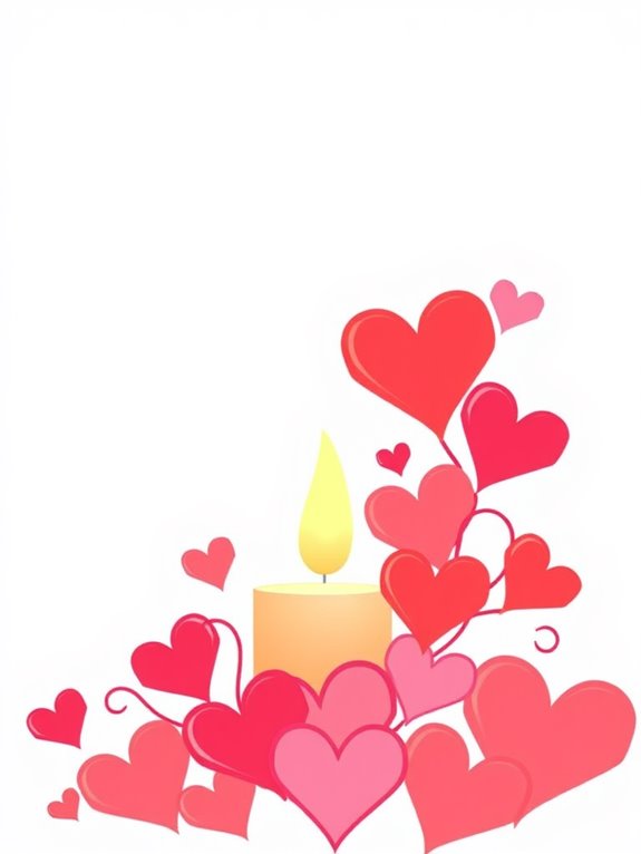 candle heart love clipart