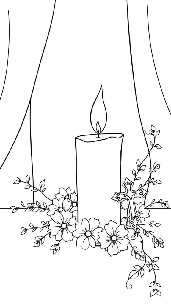 candlelight coloring page design