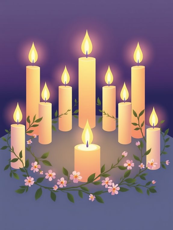 candlelight vigil clipart image