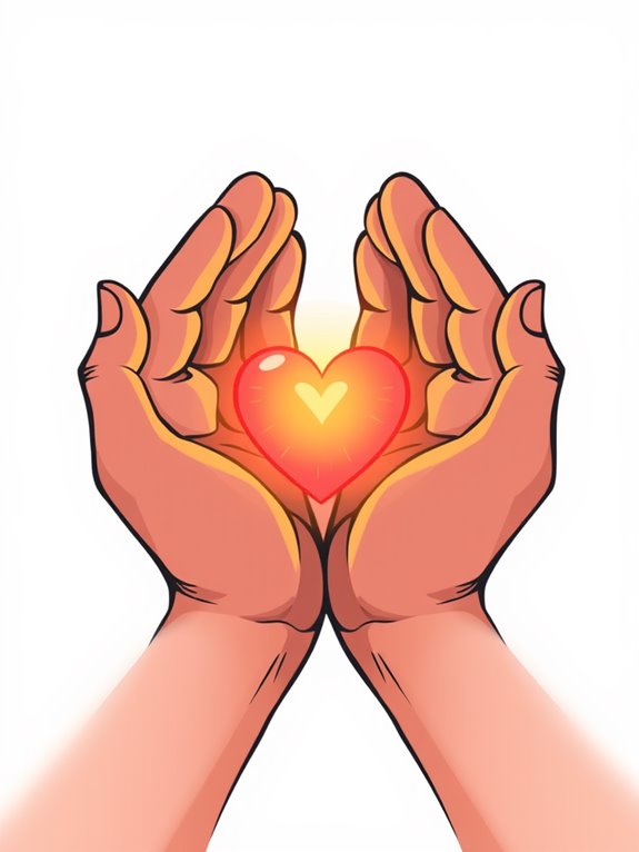 caring hand illustration graphic