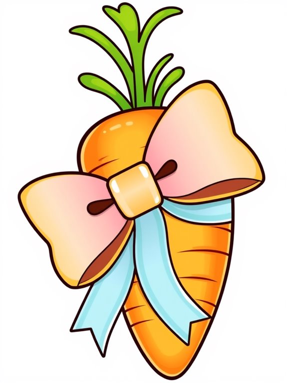 carrot adorned with bow