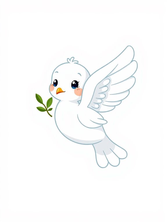 cartoon dove illustration graphic