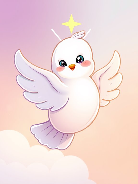 cartoon dove representing spirit