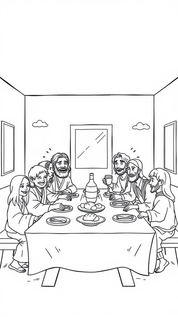 cartoon version of last supper