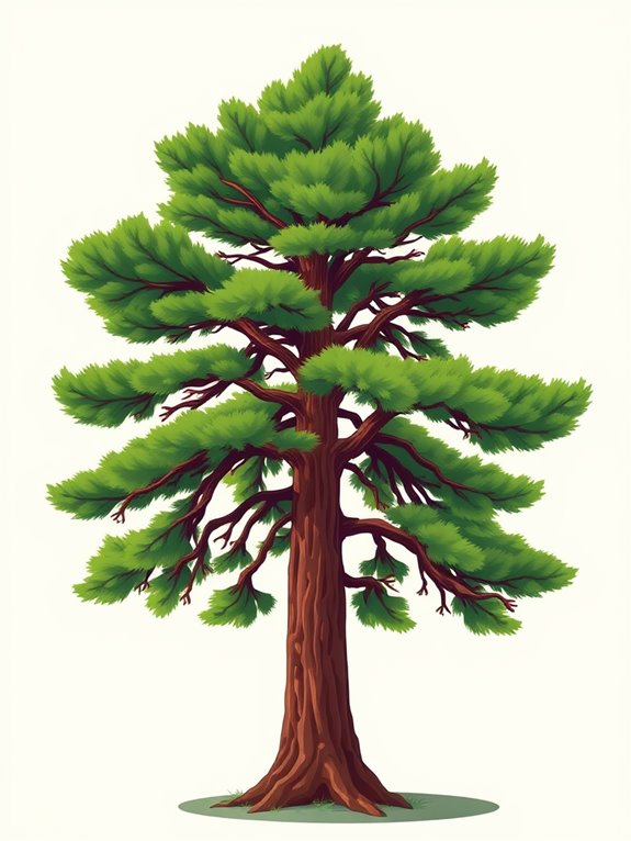 cedar tree illustration graphic