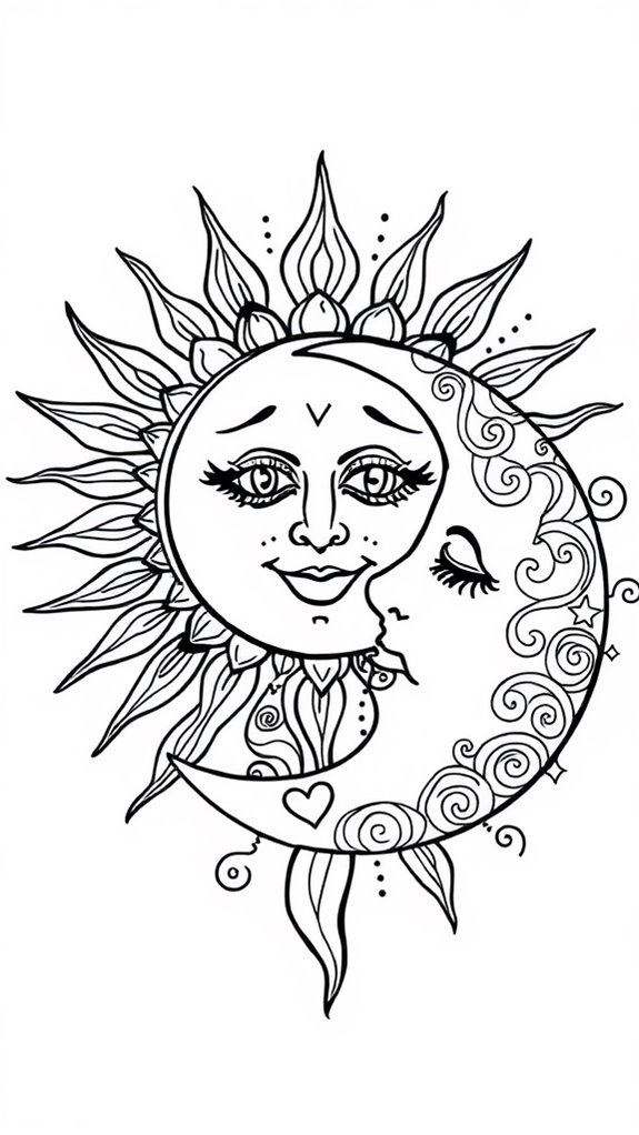 celestial bodies coloring page