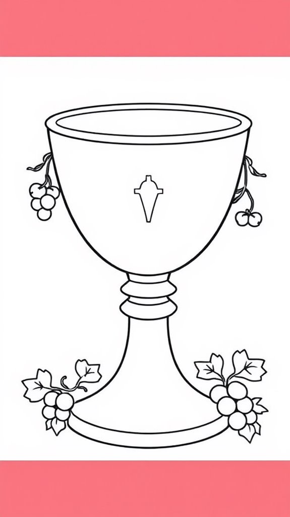 chalice coloring page design