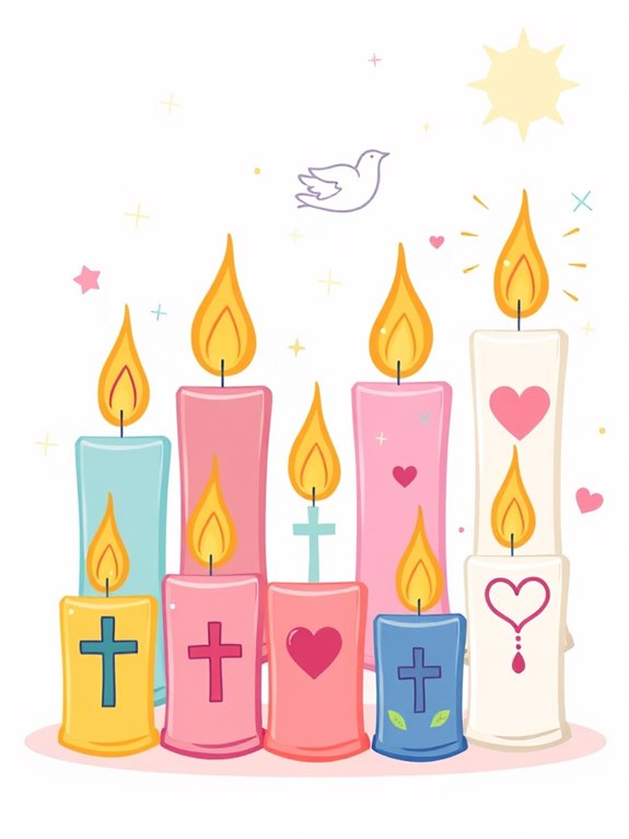 charming christian candle clipart