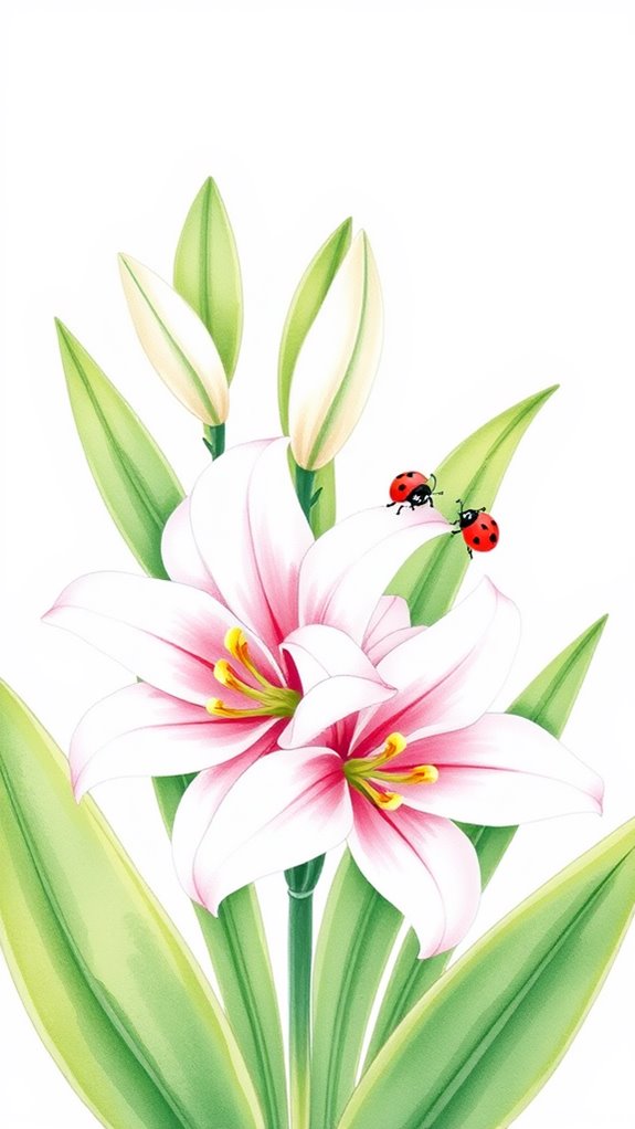 charming easter lily illustration