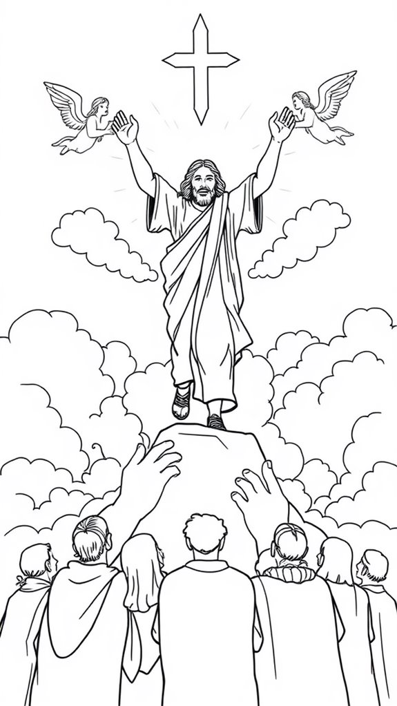 christ s ascension coloring page