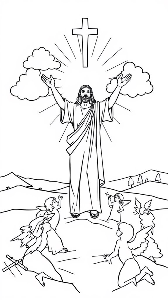 christ s ascension coloring page