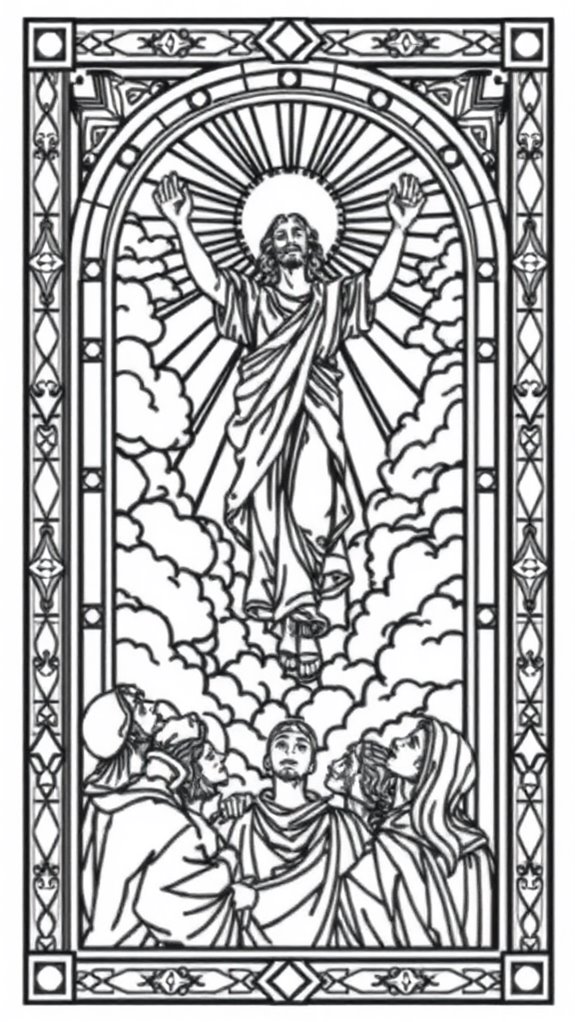 christ s ascension coloring page