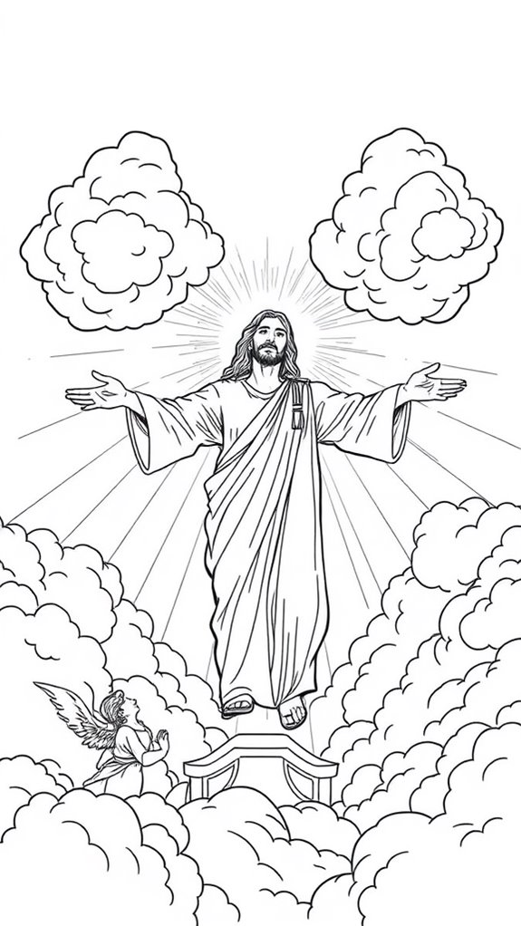 christ s ascension coloring page