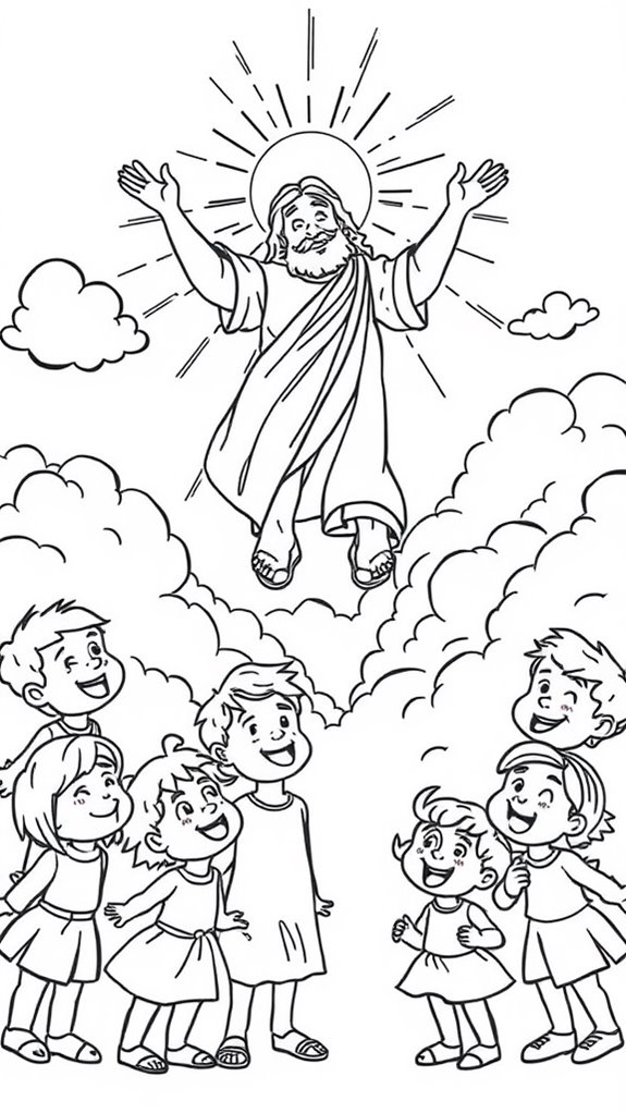 christ s ascension coloring page