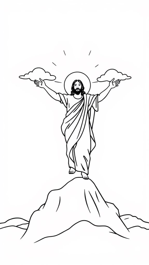 christ s ascension coloring page