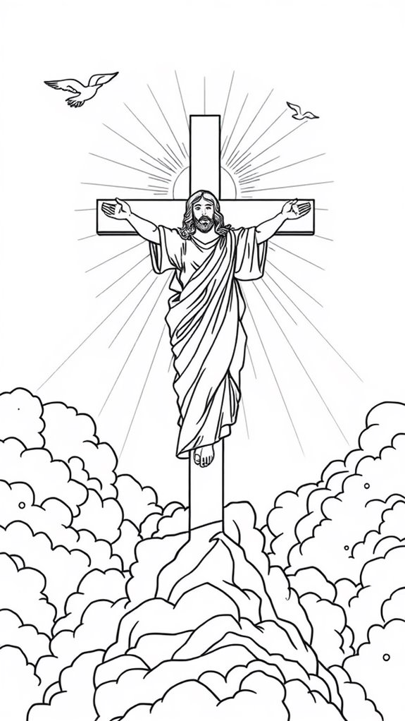 christ s ascension coloring page