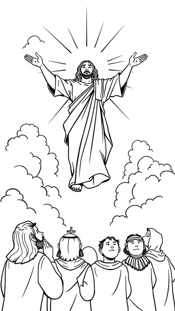 christ s ascension coloring page