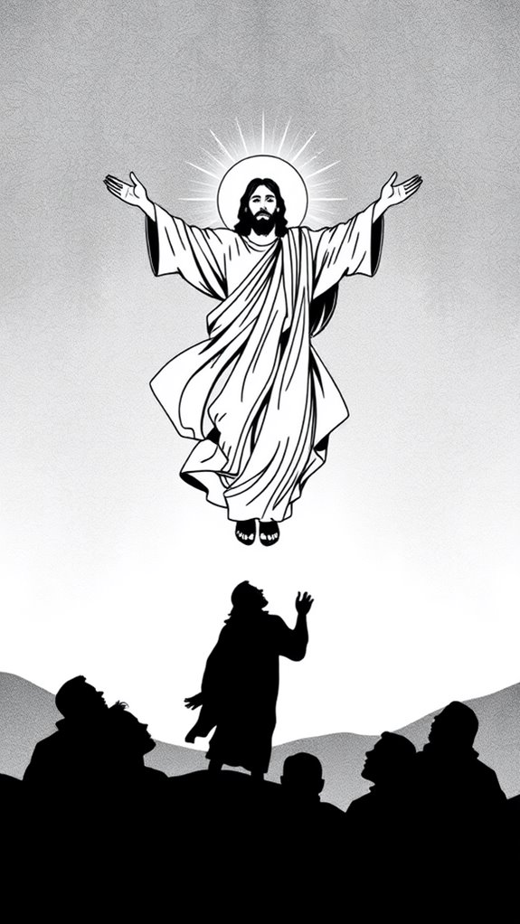 christ s ascension silhouette drawing