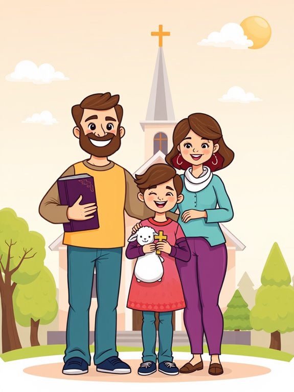 christian family clipart image