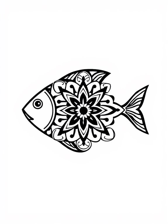 christian fish mandala clipart