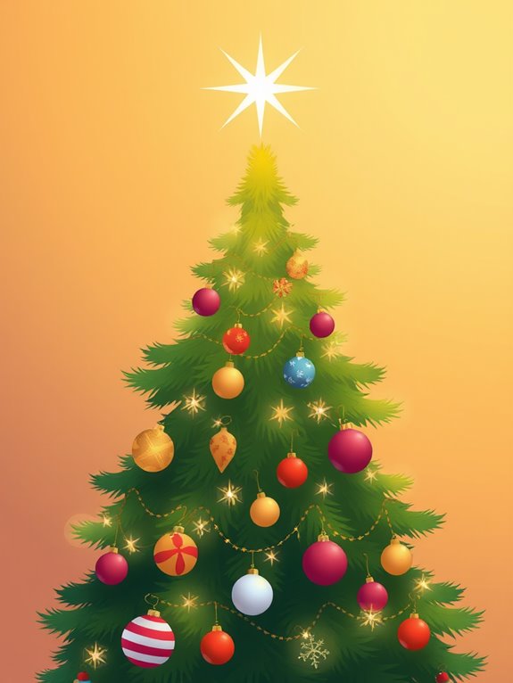 christmas tree star clipart