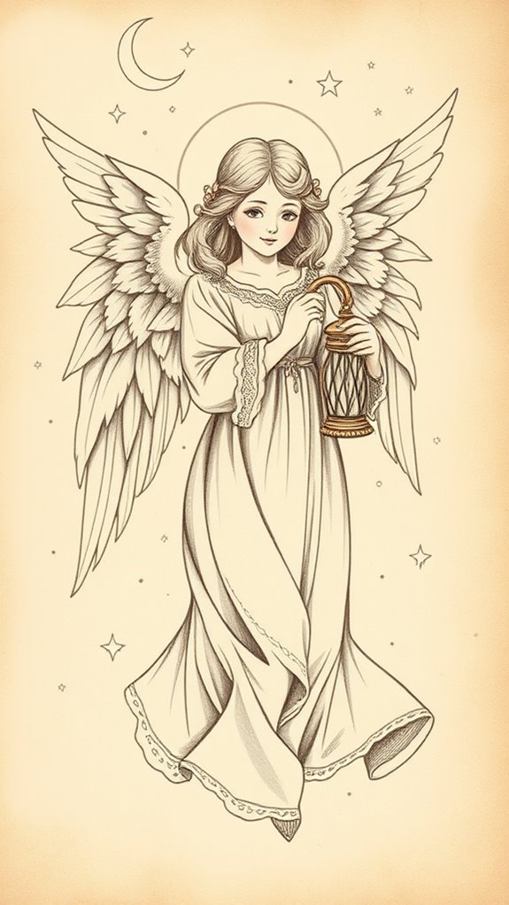 classic angel illustration artwork