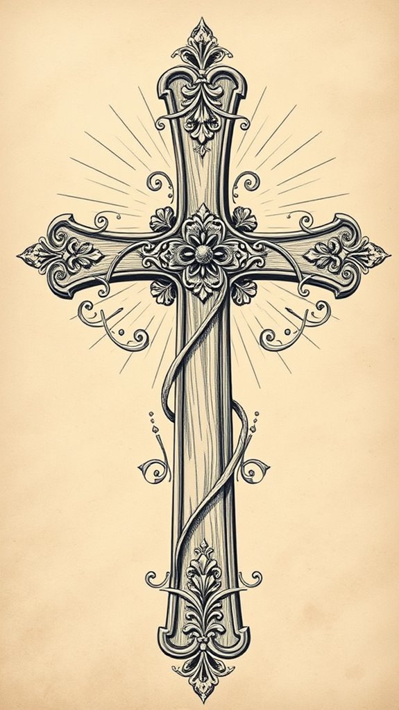 classic christian cross illustration