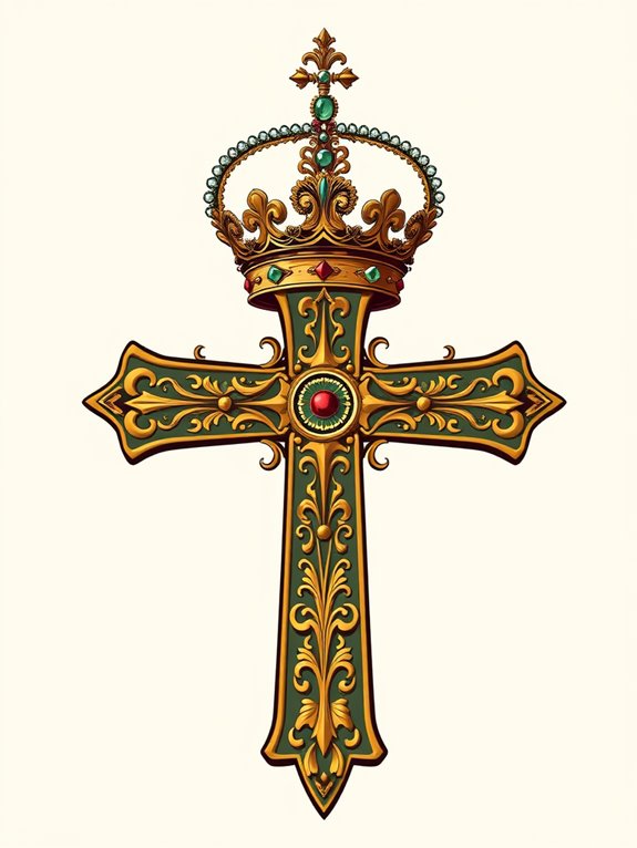 classic cross crown design