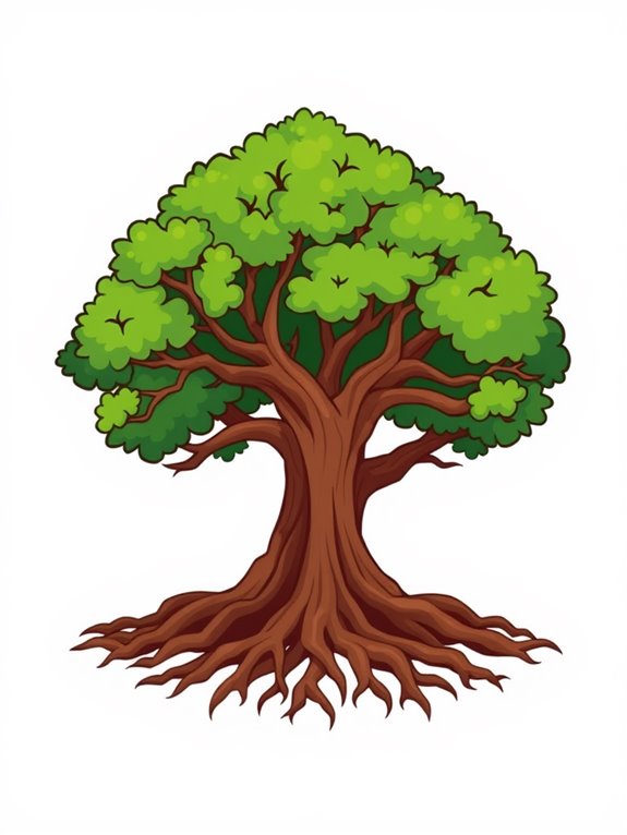 clipart image of tree roots