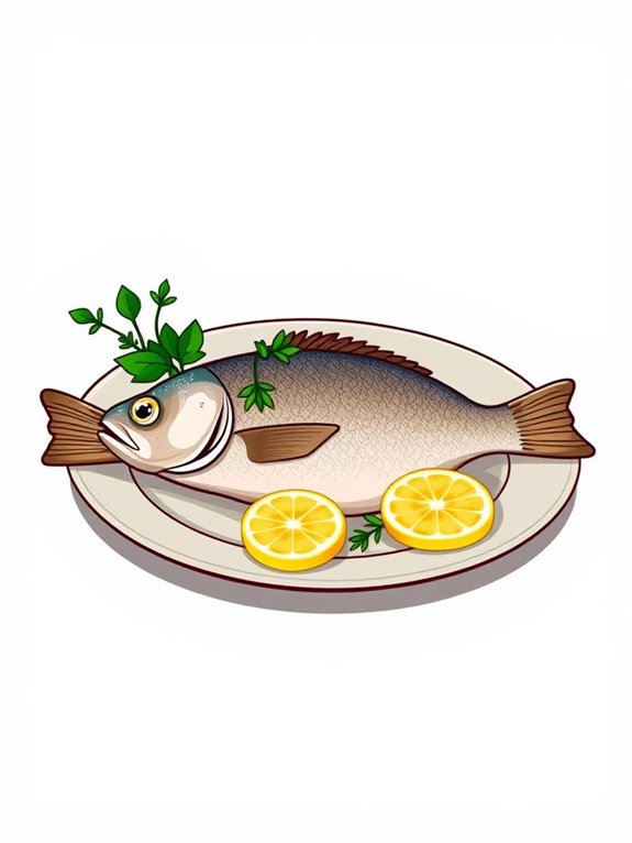 clipart of fish dish