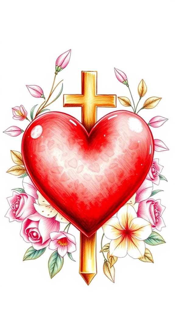 colorful agape love symbol